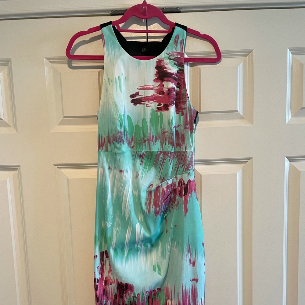 Karen Millen  Brushstroke Stretch Pencil Dress